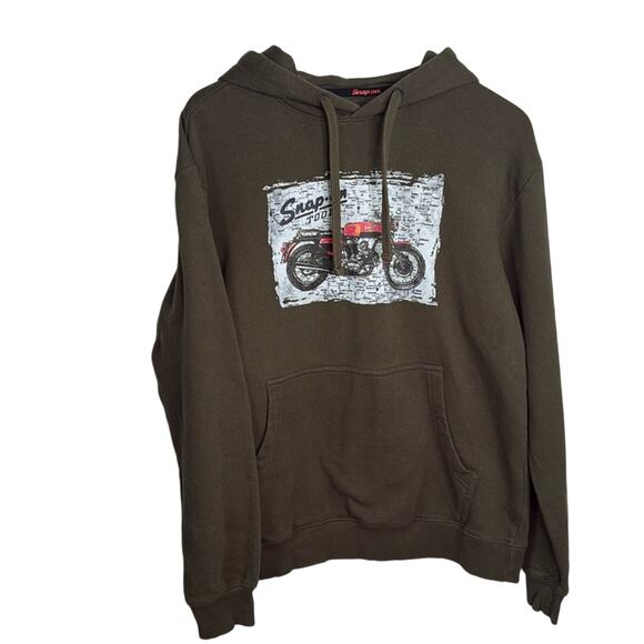 Snap-on Tools Heavyweight Vintage Motorcycle Map Hoodie M-253 Sz M - Picture 1 of 7